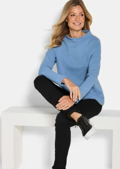 Ottoman-Sweatshirt mit Turtleneck