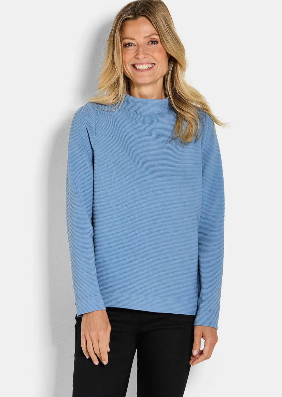 Ottoman-Sweatshirt mit Turtleneck