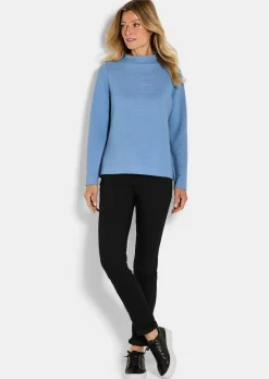 Ottoman-Sweatshirt mit Turtleneck