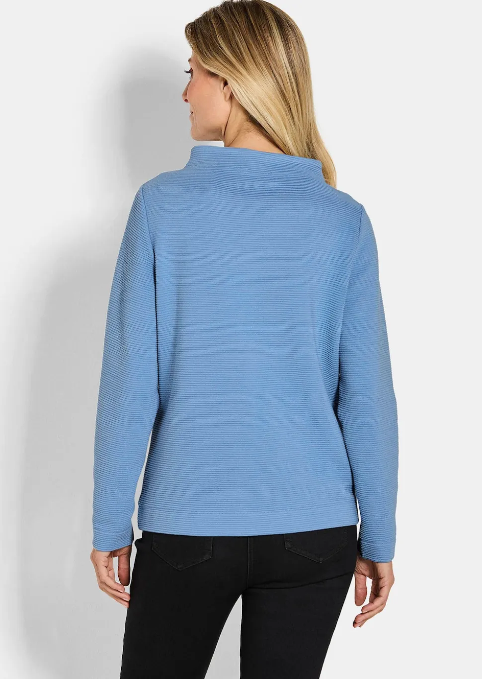 Ottoman-Sweatshirt mit Turtleneck