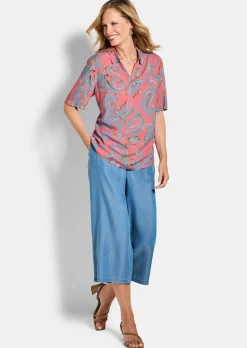 Paisley-Bluse aus reiner Viskose