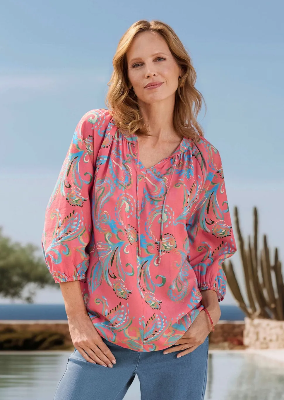 Paisley-Bluse in weicher Viskoseware