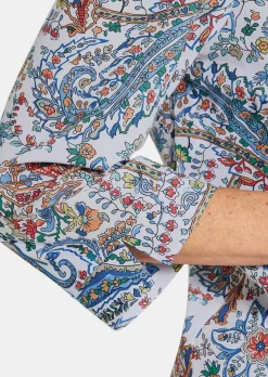 Paisley-Bluse mit Hemdkragen