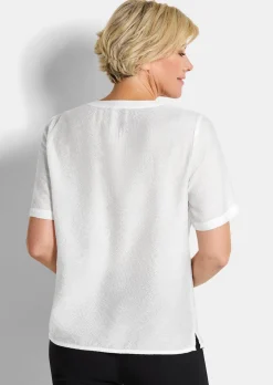 Pflegeleichte Bluse aus Seersucker