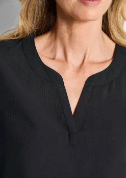 Pflegeleichte Bluse aus Seersucker