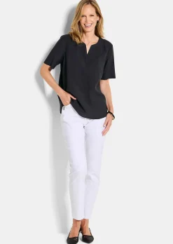Pflegeleichte Bluse aus Seersucker