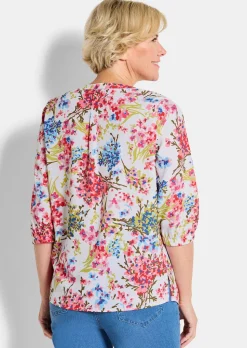 Pflegeleichte Bluse mit Blumenmuster