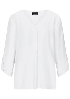 Pflegeleichte Bluse mit V-Ausschnitt