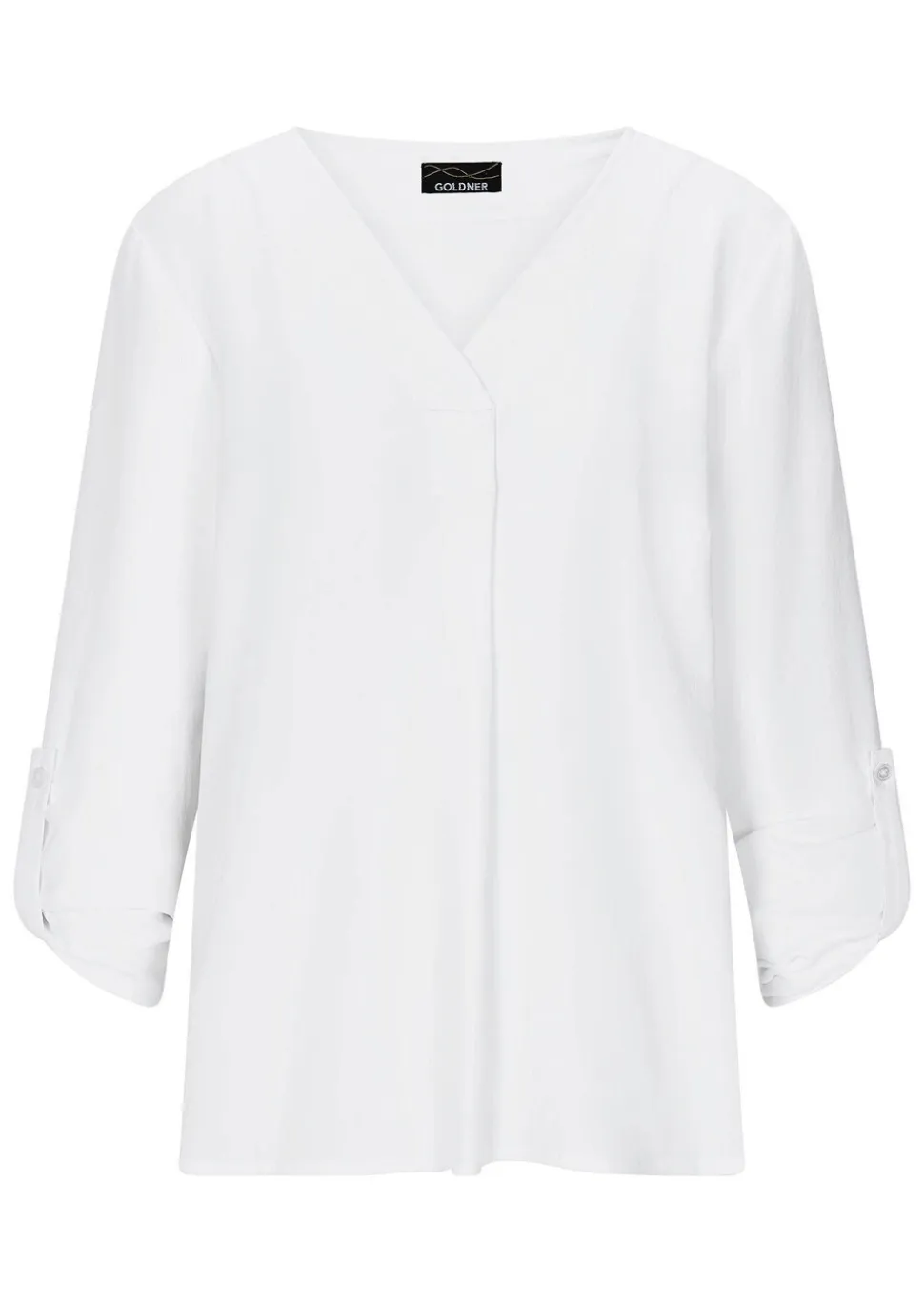 Pflegeleichte Bluse mit V-Ausschnitt