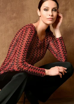 Pflegeleichtes Mesh-Shirt mit Grafik-Print
