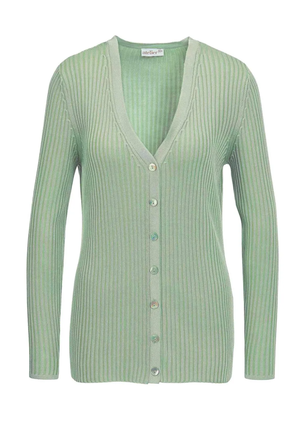 Pflegeleichte Strickjacke in hochwertiger Rippenstruktur