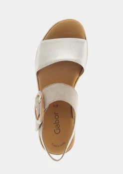 Plateau-Sandalen aus echtem Leder