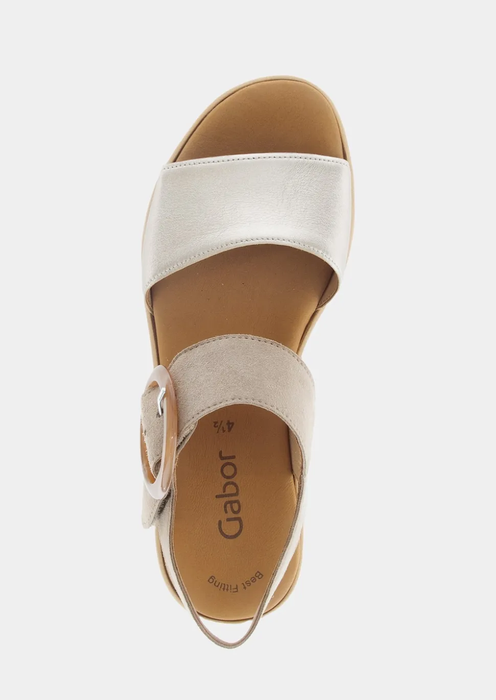 Plateau-Sandalen aus echtem Leder