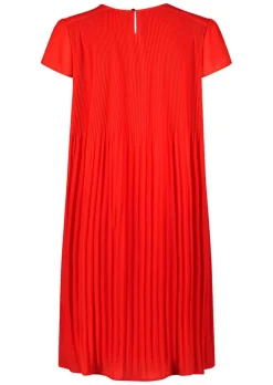 Plisseekleid mit Blütendruck