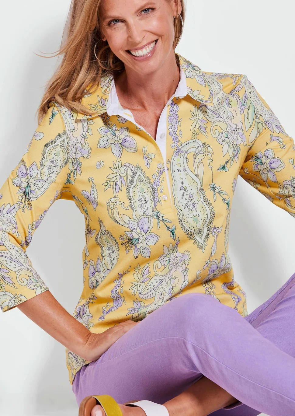 Poloshirt im Paisley-Dessin