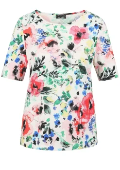 Printshirt mit floralem Alloverdruck
