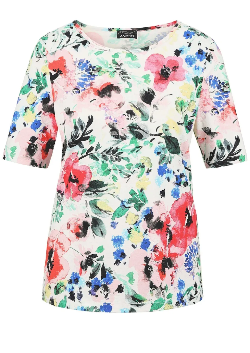 Printshirt mit floralem Alloverdruck