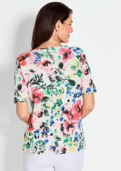 Printshirt mit floralem Alloverdruck