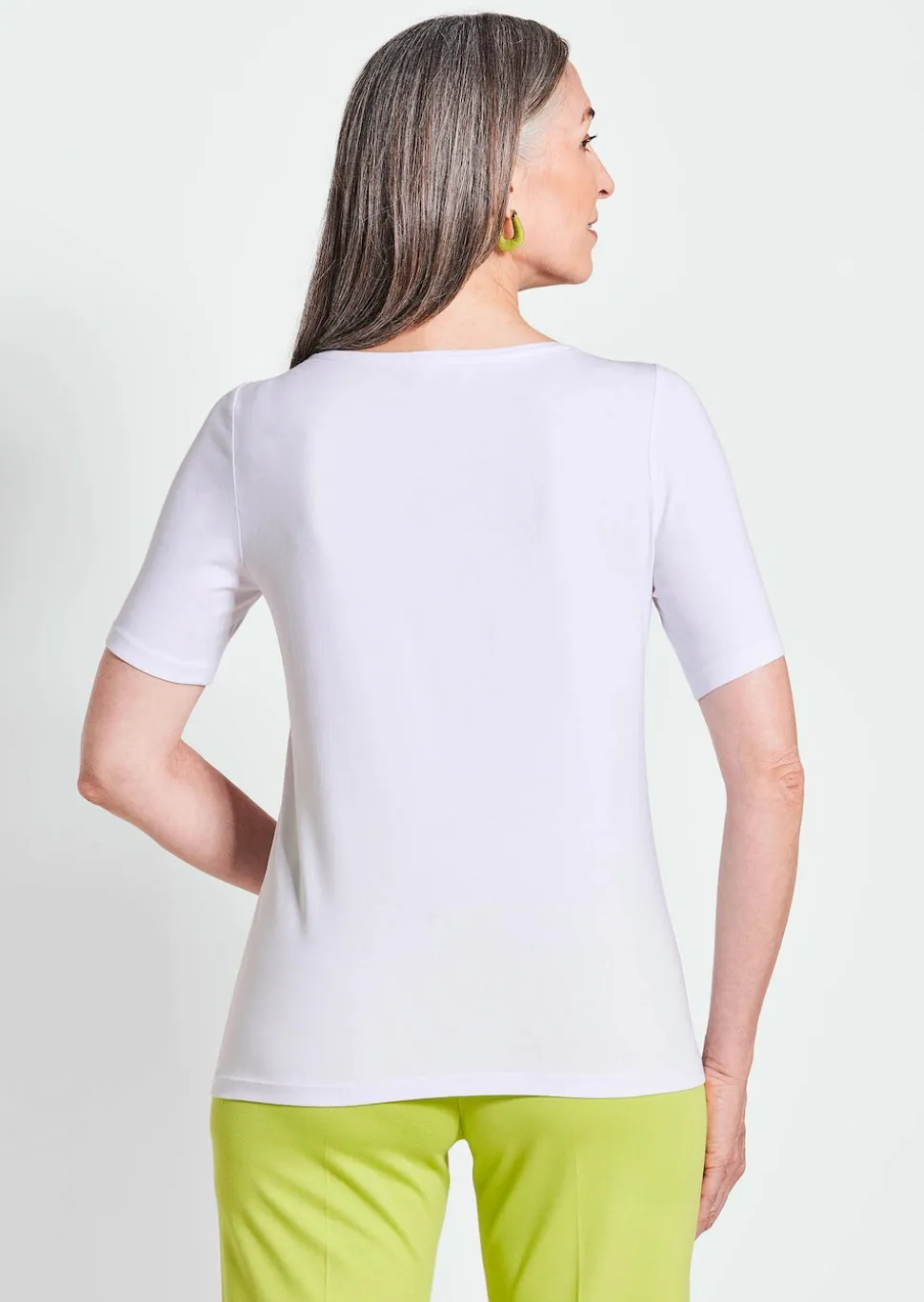 Printshirt mit Stickerei