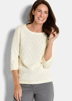 Pullover aus Baumwolle mit 3/4-Ärmeln