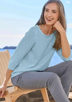 Pullover aus Baumwolle mit 3/4-Ärmeln
