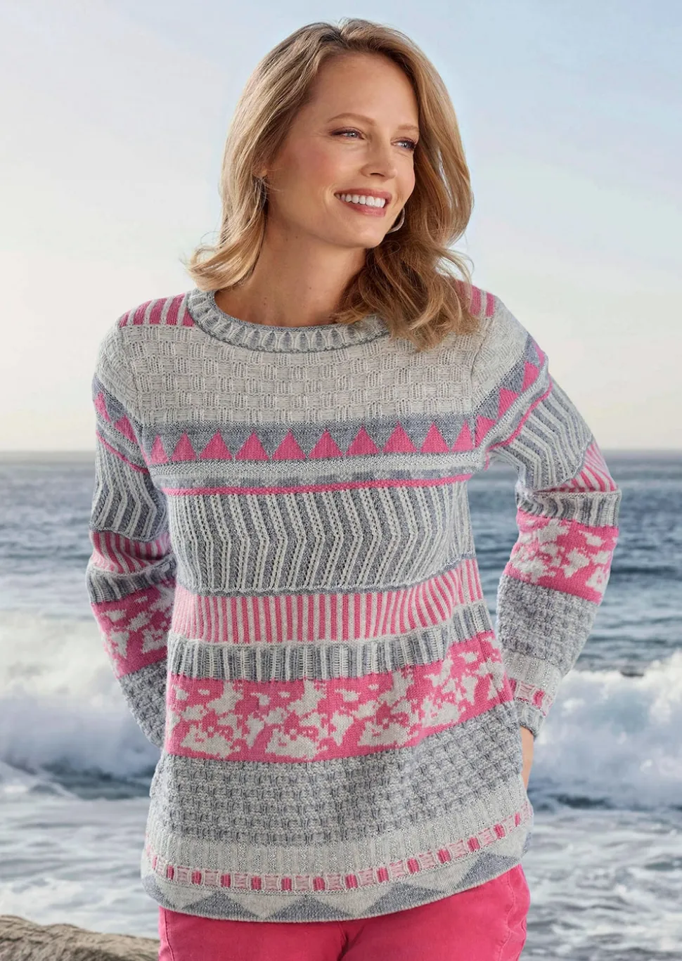 Pullover im modischen Norwegermuster
