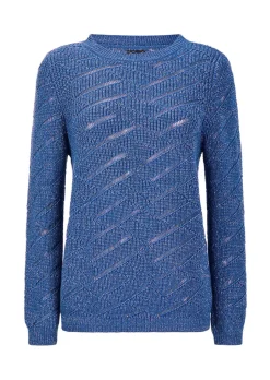Pullover mit Ajour und Rippenstrick