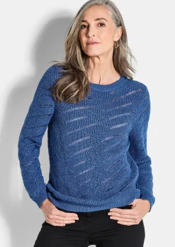 Pullover mit Ajour und Rippenstrick