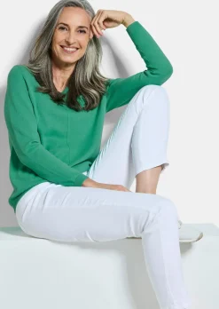 Pullover mit V-Ausschnitt aus COTTAMIRA