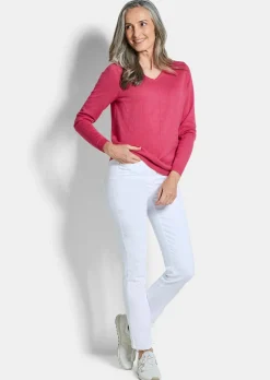 Pullover mit V-Ausschnitt aus COTTAMIRA