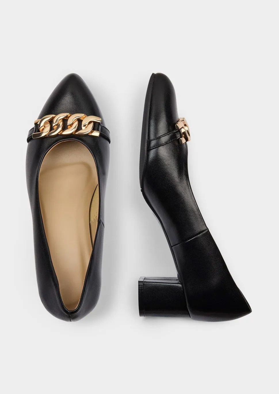 Pumps aus echtem Leder in Komfort-Weite