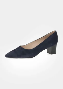 Pumps aus echtem Veloursleder