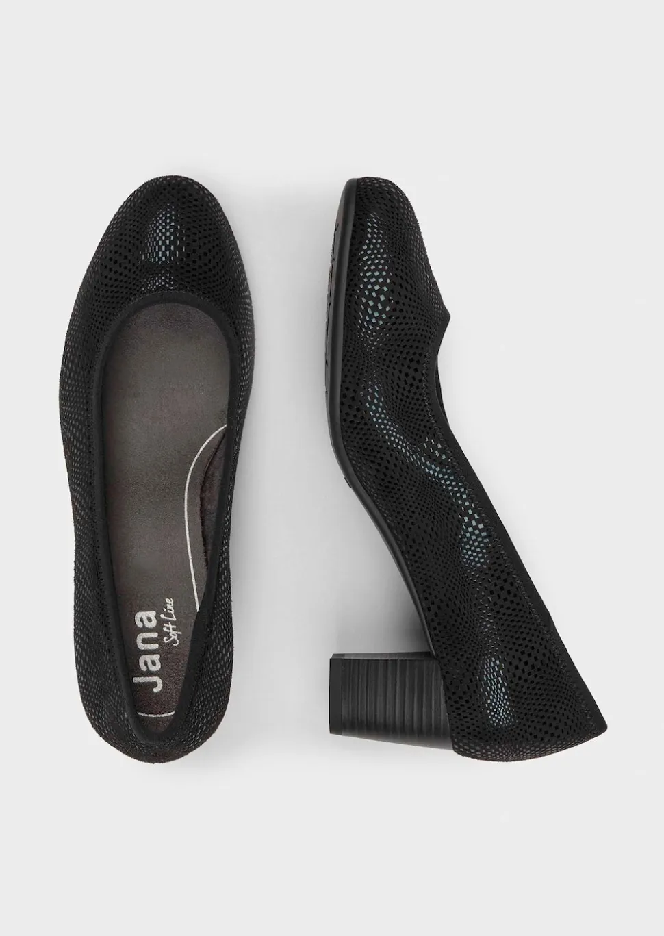 Pumps mit glänzendem Folienprint