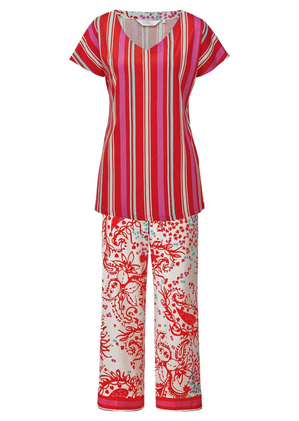 Pyjama aus Baumwoll-Jersey mit Modal
