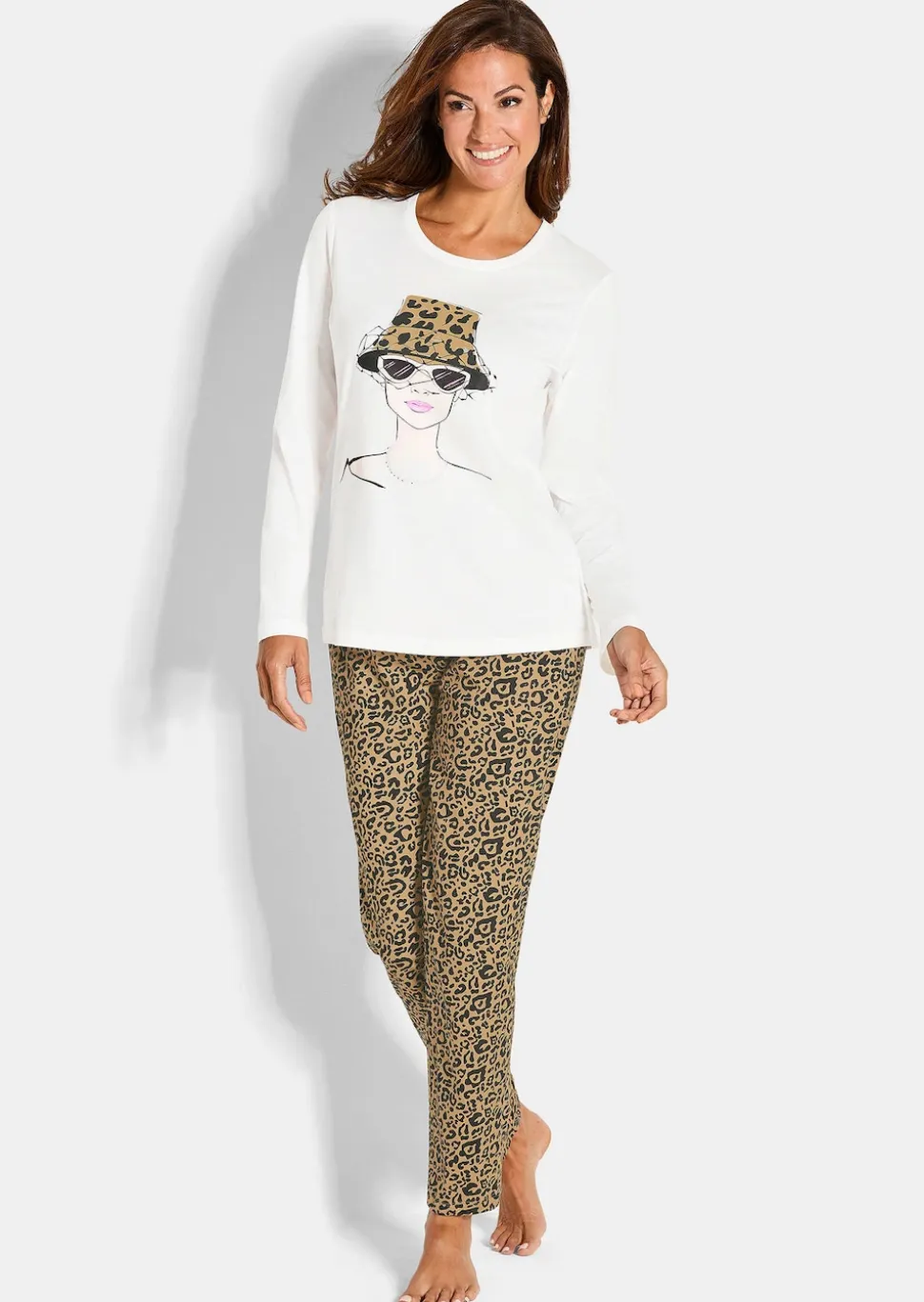 Pyjama mit Animal Print