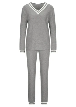 Pyjama mit großem V-Ausschnitt