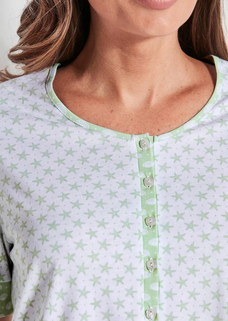 Pyjama mit Halbarm und 3/4-Hose