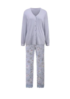 Pyjama mit Spitzendetails