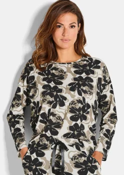 Pyjamashirt mit Blumenmuster