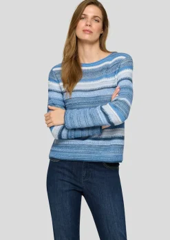 Ringelpullover in Strukturstrick