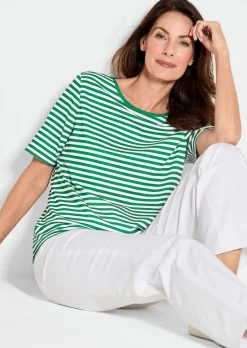 Ringelshirt aus Viskosejersey