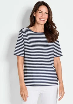 Ringelshirt aus Viskosejersey