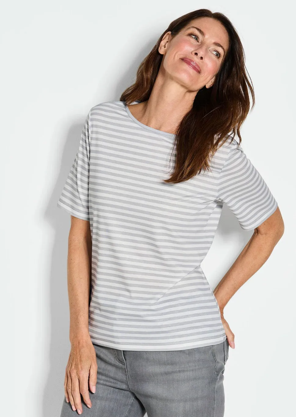 Ringelshirt aus Viskosejersey