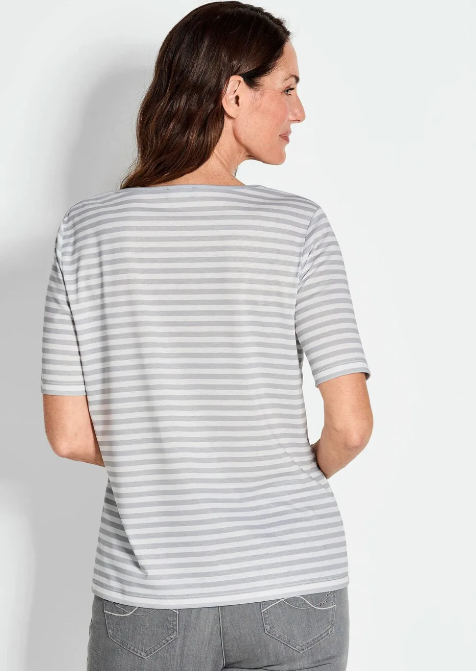 Ringelshirt aus Viskosejersey