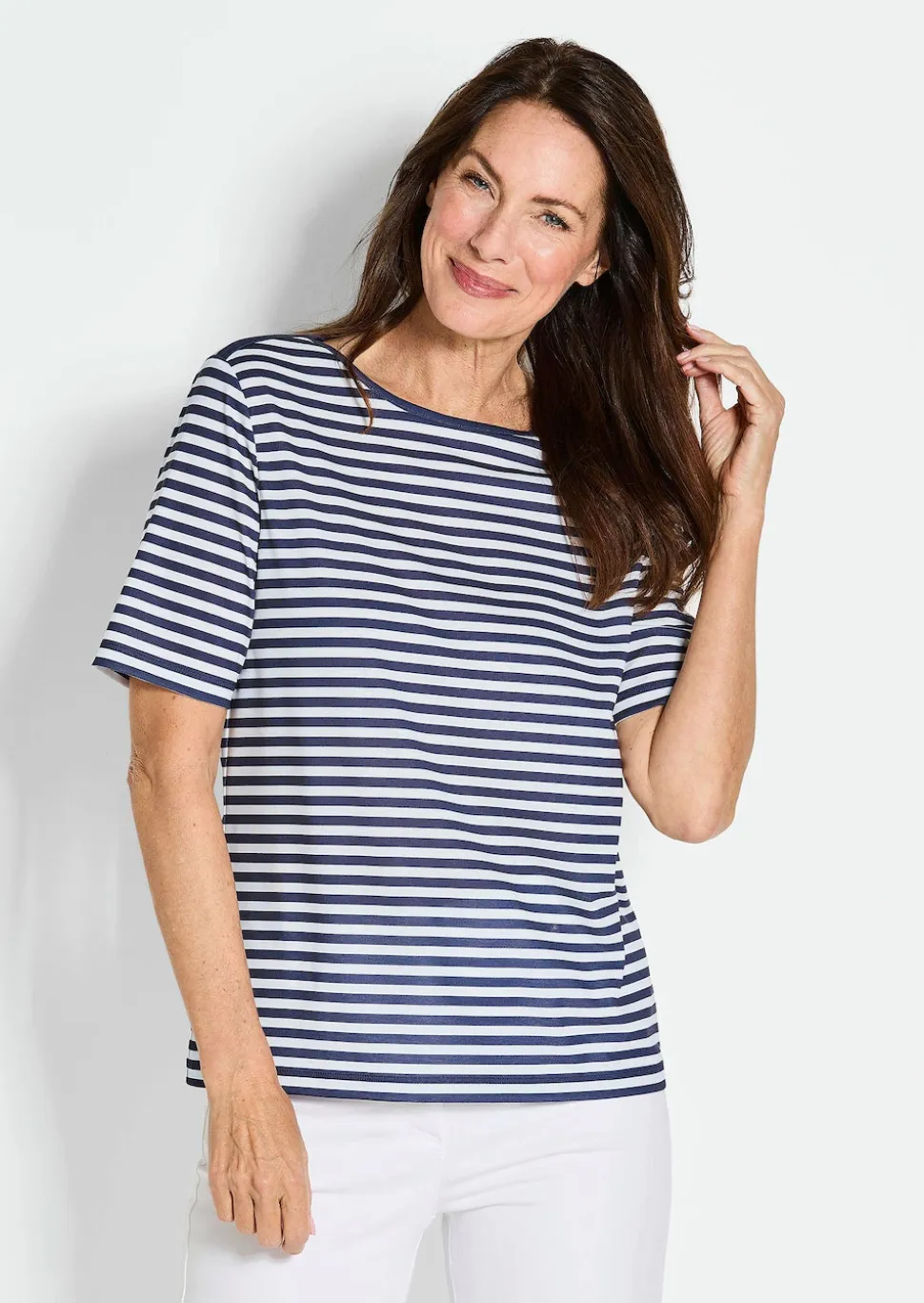 Ringelshirt aus Viskosejersey