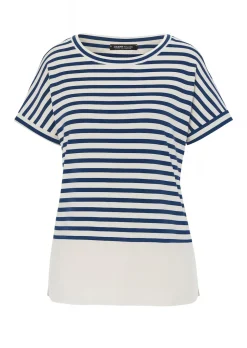 Ringelshirt mit angeschnittenem Saum