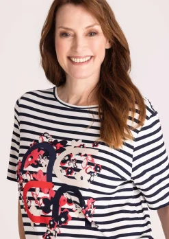 Ringelshirt mit Frontmotiv
