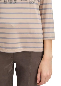 Ringelshirt mit Glitzerdruck