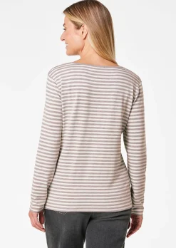 Ringelshirt mit U-Boot-Ausschnitt