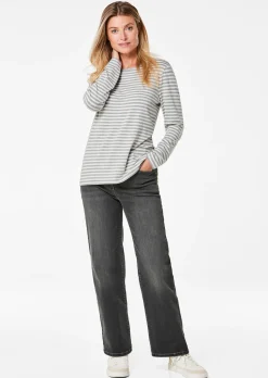 Ringelshirt mit U-Boot-Ausschnitt